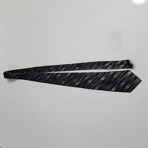 Calvin Klein Men's Neck Tie 100% Silk Extra Long Taupe Blue Brown Gray